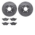 Dynamic Friction Co 7502-99486, Rotors-Drilled and Slotted-Silver with 5000 Advanced Brake Pads, Zinc Coated 7502-99486